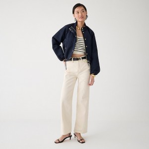 J.Crew Slim wide-leg jean Ecru Wash Outlet | 98NMPKXDQ