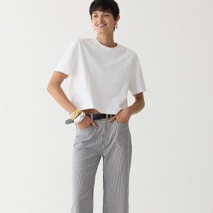 J.Crew Slim wide-leg jean in stripe Tractor Wash Clearance | 45ZTDBFRM