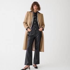 J.Crew Slim wide-leg pant in faux leather Black Outlet | 90LBAKUGH