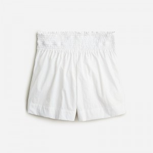 J.Crew Smocked beach short White Clearance | 43GHUJAIB