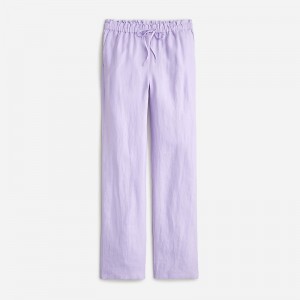 J.Crew Soleil pant in striped linen Lavender Jade Outlet | 97ANTMGVS