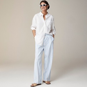 J.Crew Soleil pant in striped linen blend Ellsworth Stripe Clearance | 31QSOJMAN