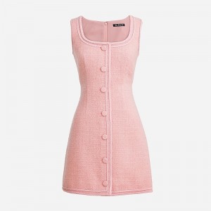 J.Crew Sophia sleeveless dress in tweed Pink Factory Promo | 64ILKTWXA