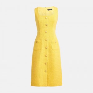 J.Crew Sophia sleeveless midi dress in tweed Honeycomb USA | 13TEJMUYG