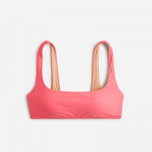 J.Crew Squareneck bikini top Brilliant Papaya Factory Outlet | 58CNGKDVO