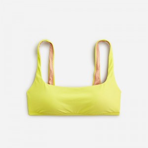 J.Crew Squareneck bikini top Lemon Sorbet USA | 15ZNWTJIS