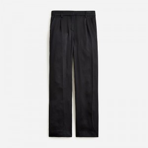 J.Crew Straight-leg essential pant in luster crepe Black Online | 83WAUYTFD