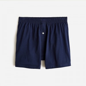 J.Crew Stretch knit boxer short Navy Online | 87DZANGCO