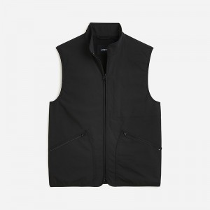 J.Crew Stretch tech vest Black Outlet | 93YEJRIXB