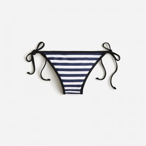 J.Crew String hipster bikini bottom in stripe Dark Evening Factory Promo | 67RISTLNU