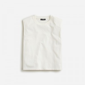 J.Crew Structured muscle T-shirt mariner cotton White Online | 02RHVUALQ