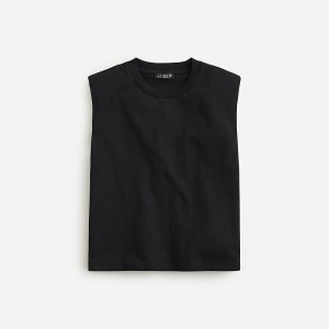 J.Crew Structured muscle T-shirt mariner cotton Black Sale | 25TCBOSUA