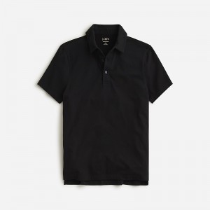 J.Crew Sueded cotton polo shirt Black Online | 86YIETLBH