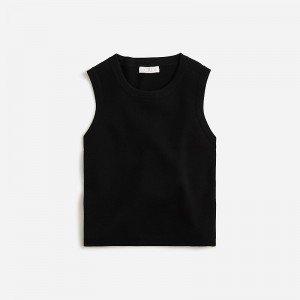 J.Crew Sweater shell in TENCEL™ lyocell blend. Black Clearance | 41WKGAMBC