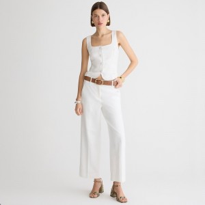 J.Crew Sydney pant in stretch linen blend White Outlet Online | 74EUOCZKV