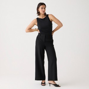 J.Crew Sydney wide-leg pant in four-season stretch Black Sale | 27WJDAGIM