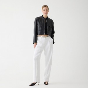 J.Crew Tapered essential pant in drapey viscose White Clearance | 36HIDGYET