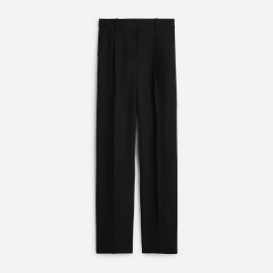 J.Crew Tapered essential pant in drapey viscose Black Outlet | 94BCUXJEW