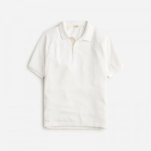 J.Crew Terry cloth polo shirt Sea Salt Online | 82TLPZNMX