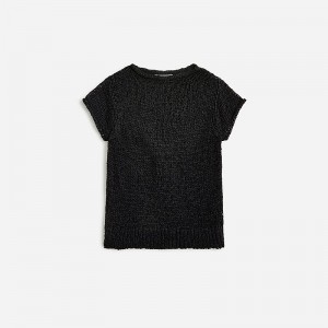 J.Crew Textured sweater-tee Black Clearance | 49FWGXJVO