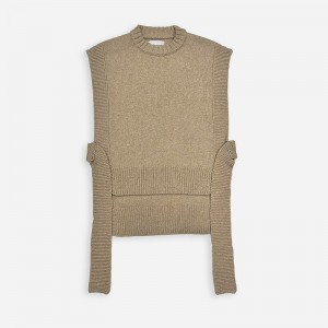 J.Crew The Knotty Ones Kalvos vest Sand Clearance | 32FVGTWEM