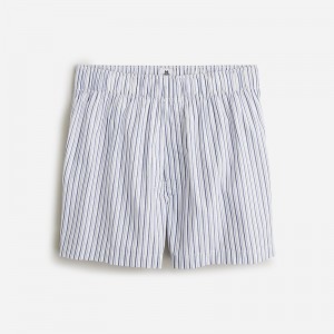 J.Crew Thomas Mason® for J.Crew cotton boxers Orly Stripe Blue White Outlet | 98RSAVCMI