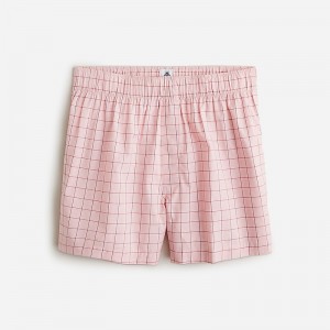 J.Crew Thomas Mason® for J.Crew cotton boxers Caleb Check Pink Multi Online | 09OHLBWFY