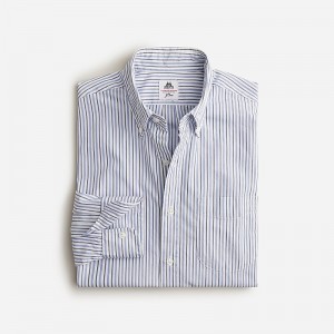 J.Crew Thomas Mason® for J.Crew washed poplin shirt Silver Multi Stripe Bl Online | 87IDREPHW