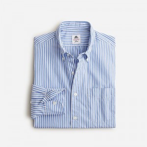 J.Crew Thomas Mason® for J.Crew washed poplin shirt Bengal Stripe Chalet Bl Sale | 20EFQMAHR