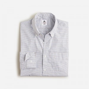 J.Crew Thomas Mason® for J.Crew washed poplin shirt Zephir Tattersall Sky B Online | 80IJKUXZP