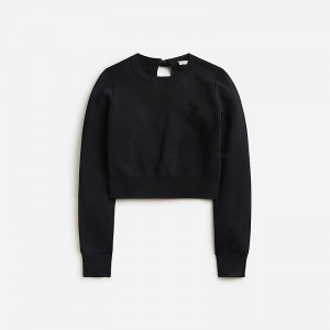 J.Crew Tie-back pullover sweater Navy Shine Sale | 20CXZWBNT