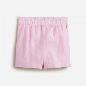 J.Crew Tropez short in linen Bubblegum USA | 13WPITCOF