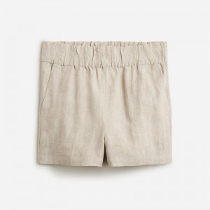 J.Crew Tropez short in linen Flax Online | 85VPNOFXB