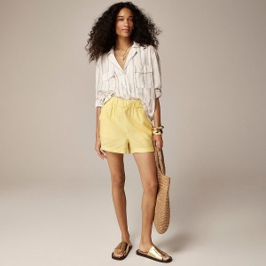 J.Crew Tropez short in linen Fresh Lemon Clearance | 49FRJIGXQ