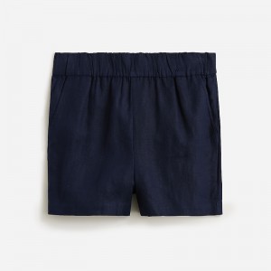 J.Crew Tropez short in striped linen Navy Online | 82XDRWCTY