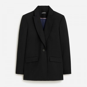 J.Crew Tuxedo blazer in drapey viscose Black Sale | 29LWAPHRQ