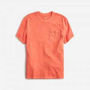 J.Crew Vintage-wash cotton T-shirt Sunfire Coral Factory Promo | 62FJTLWKI