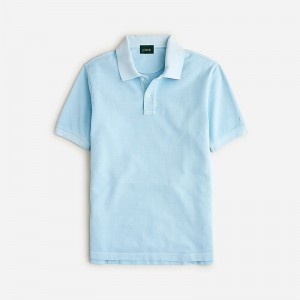 J.Crew Washed piqué polo shirt Light Pool Factory Outlet | 53QRMIYFK