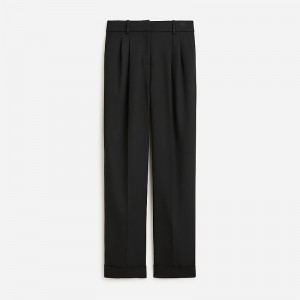 J.Crew Wide-leg essential pant in Italian city wool blend Black Outlet Online | 75AHRSKCY