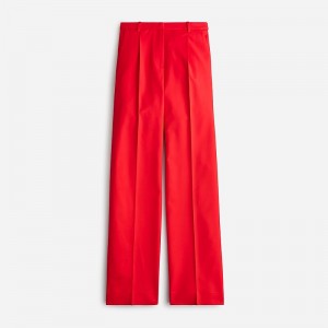 J.Crew Wide-leg essential pant in city twill Vintage Red Factory Promo | 62TKLYNDX