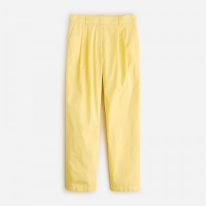 J.Crew Wide-leg essential pant in cotton poplin Fresh Lemon USA | 12NFCRTBH