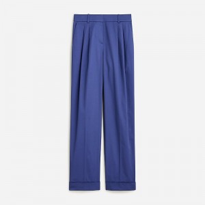 J.Crew Wide-leg essential pant in lightweight chino Navy Online | 82LQCVTXK