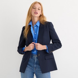 J.Crew Willa blazer in Italian city wool blend Navy Online | 82OHQAGWT