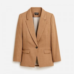 J.Crew Willa blazer in Italian city wool blend Wool Hthr Acorn Clearance | 42LCRABNT