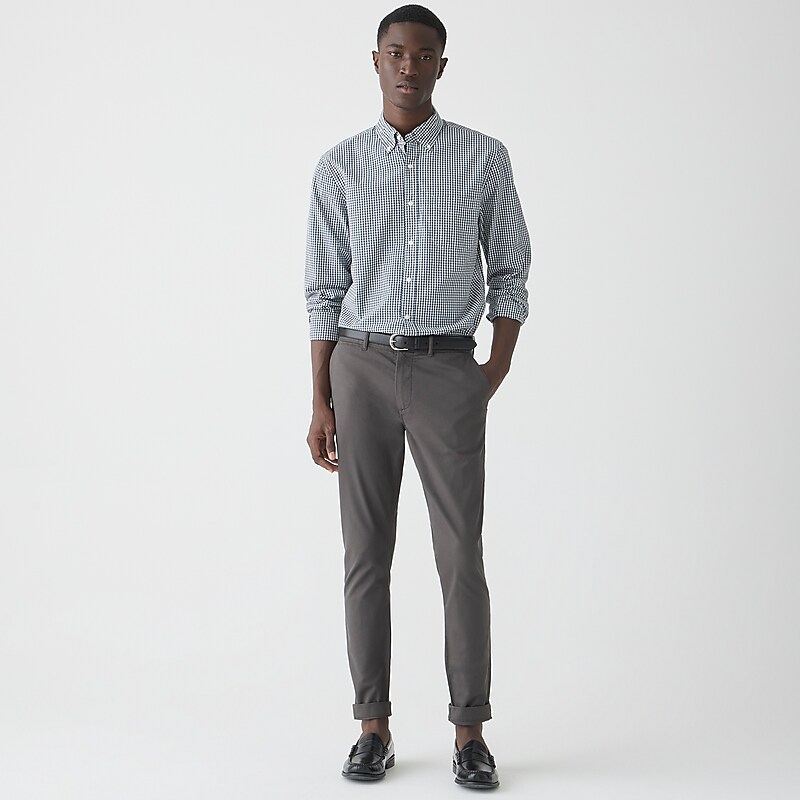 J.Crew 250 skinny-fit pant in stretch chino Onyx Grey Factory Outlet | 52IDFJRZO