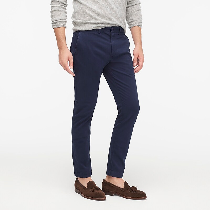 J.Crew 250 skinny-fit pant in stretch chino Navy Sale | 20FCTJPOG