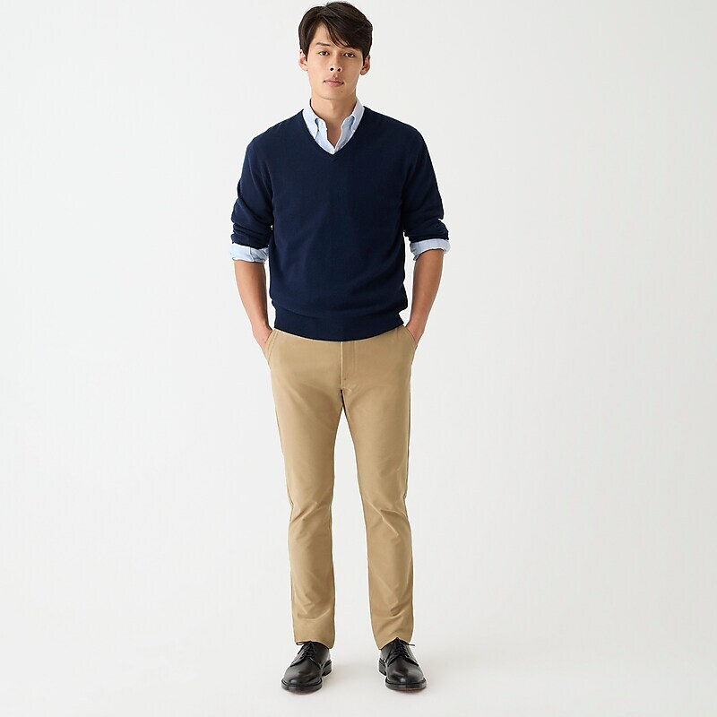 J.Crew 484 Slim-fit midweight tech pant Dark Driftwood Outlet Online | 79PEQJUFK