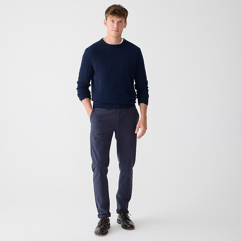 J.Crew 484 Slim-fit midweight tech pant Navy Clearance | 30ONMVTWX