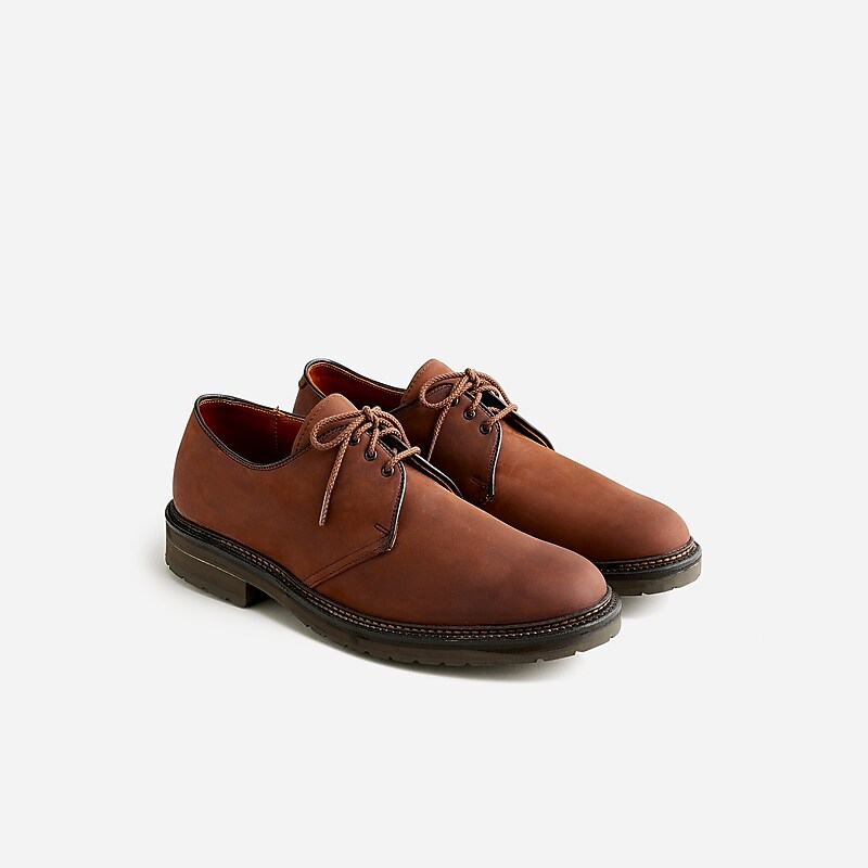 J.Crew Alden® for J.Crew Dutton bluchers in nubuck Tobacco Oiled USA | 16SGBDQWH