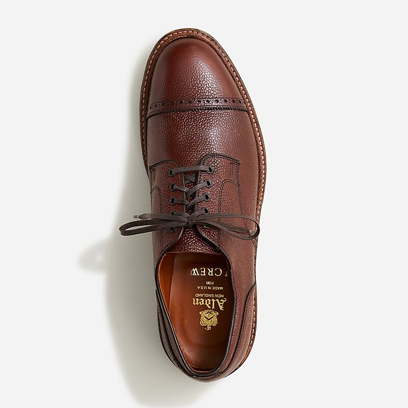 J.Crew Alden® for J.Crew cap-toe bluchers Brown Scotch Grain Clearance | 41ILHGPRO